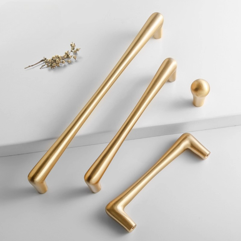 Furniture And Kitchen Hardware Fitting - Nordic Brass Furniture Handles Gold Handles