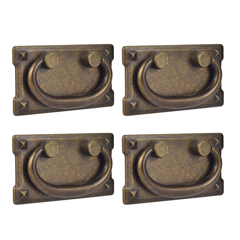 Furniture Hardware Manufacturer - 4Pcs Vintage Antique Bronze Drawer Ring