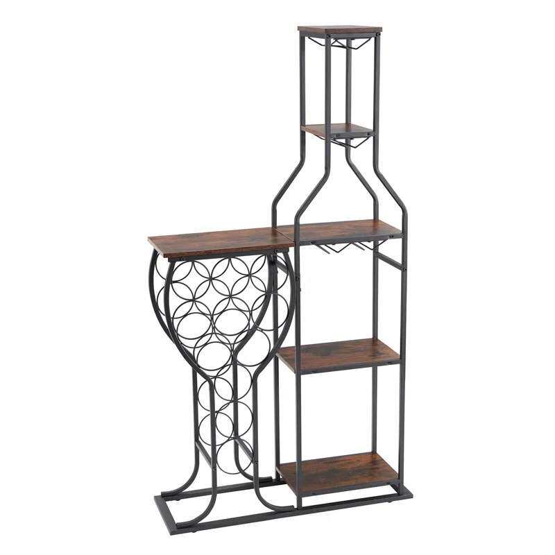 Z. A. Furniture - Z@*European-style Iron Wine Rack & Glass