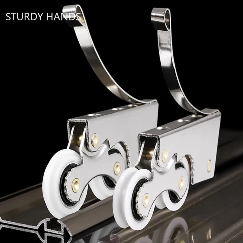Furniture And Kitchen Hardware Fitting - Wardrobe Sliding Door Pulley Hidden Wheel