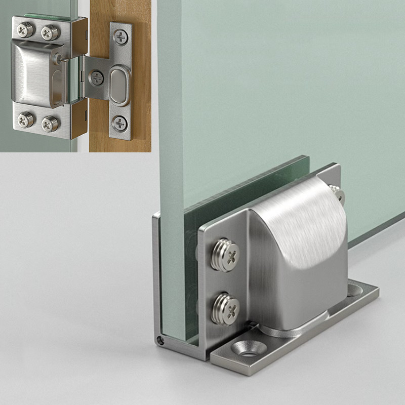 Furniture Hardware Display - Non-perforated Glass Hinges High-quality Stainless Steel