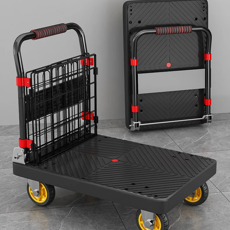 Furniture Joint Hardware - Fence flatbed cart folding silent trolley