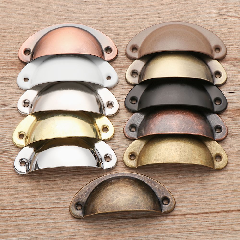 Furniture And Kitchen Hardware Fitting - 2PCS Antique Brass Shell Pull Handles