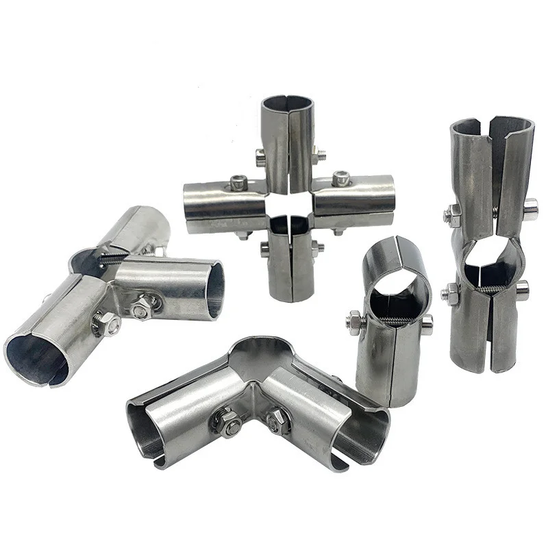 Furniture Hardware Display - 1pcs 25mm Round Pipe Joint Stainless