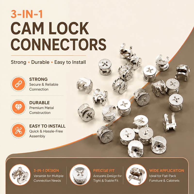 3-in-1 Eccentric Wheel Joining - огляд і ціна Furniture Knock Down Hardware