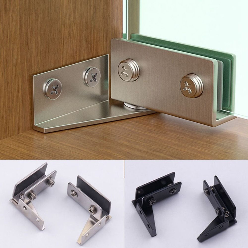 2PCS Non-Porous Glass Door Hin - огляд і ціна Furniture Hardware Display