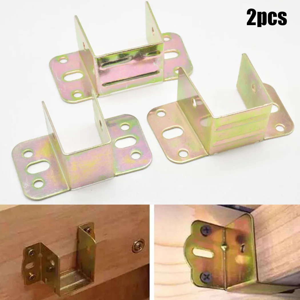2pcs U Shaped Metal Bed Bracke - огляд і ціна Furniture Rails Hardware