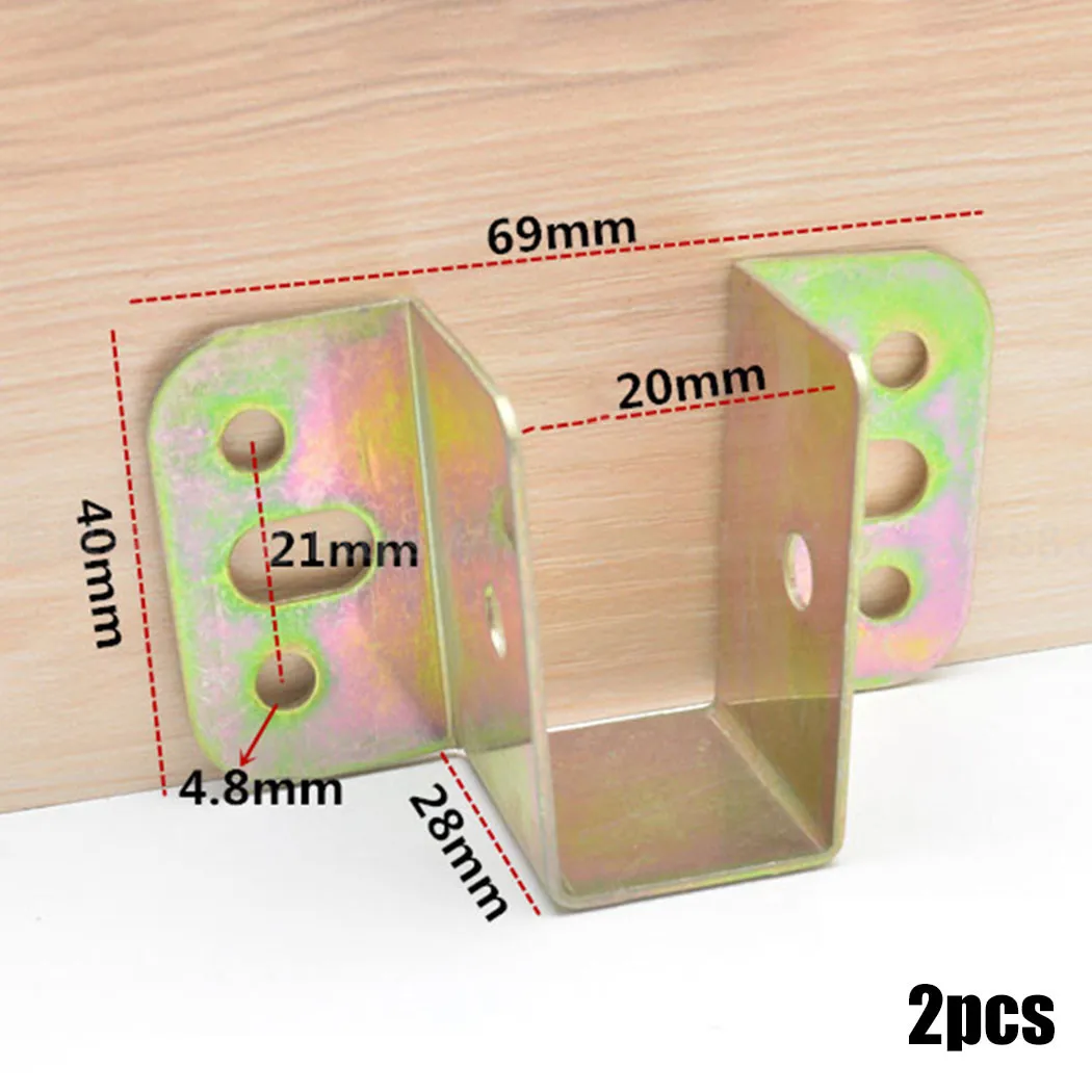 2pcs U Shaped Metal Bed Bracke - огляд і ціна Furniture Rails Hardware
