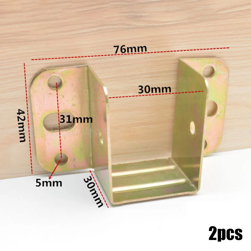 2pcs U Shaped Metal Bed Bracke - огляд і ціна Furniture Rails Hardware