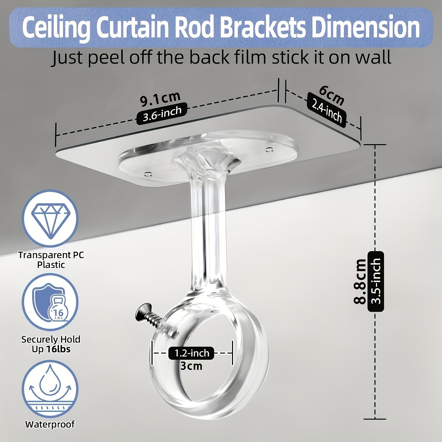 Non Perforated Ceiling Curtain - огляд і ціна Furniture Hardware Accessories
