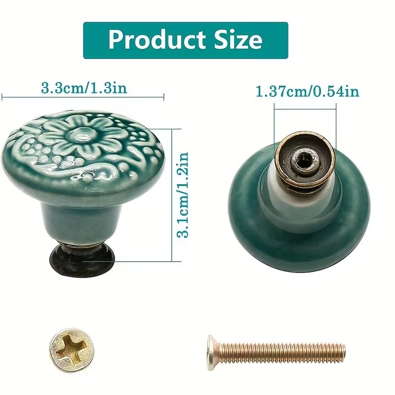 12pcs Ceramic Cabinet Knobs, F - огляд і ціна Furniture Hardware Manufacturer