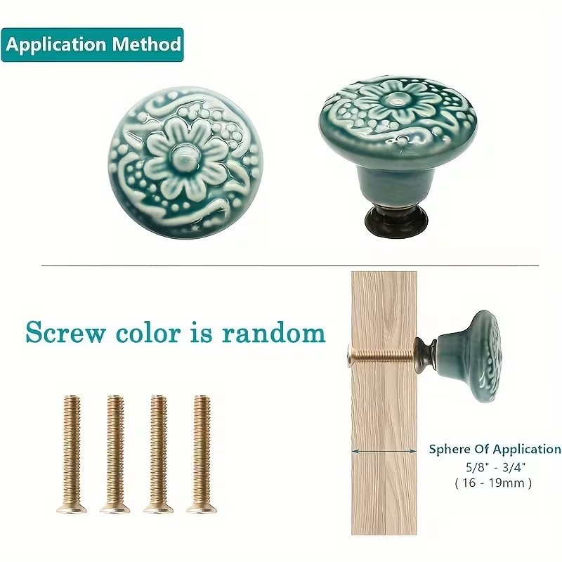 12pcs Ceramic Cabinet Knobs, F - огляд і ціна Furniture Hardware Manufacturer