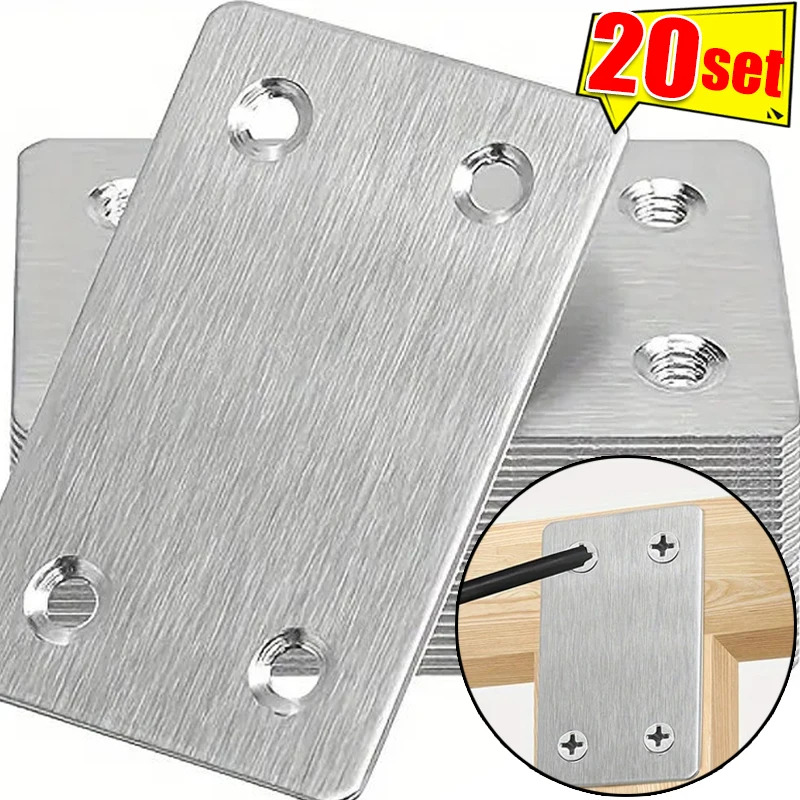 10Pcs Stainless Steel Right An - огляд і ціна Furniture Hardware Connectors