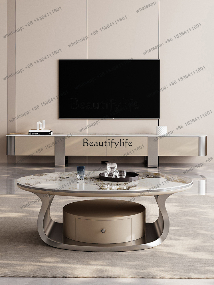 z.Light luxury rock slab oval  - огляд і ціна Z. A. Furniture