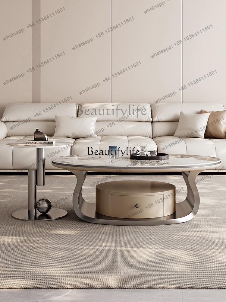 z.Light luxury rock slab oval  - огляд і ціна Z. A. Furniture