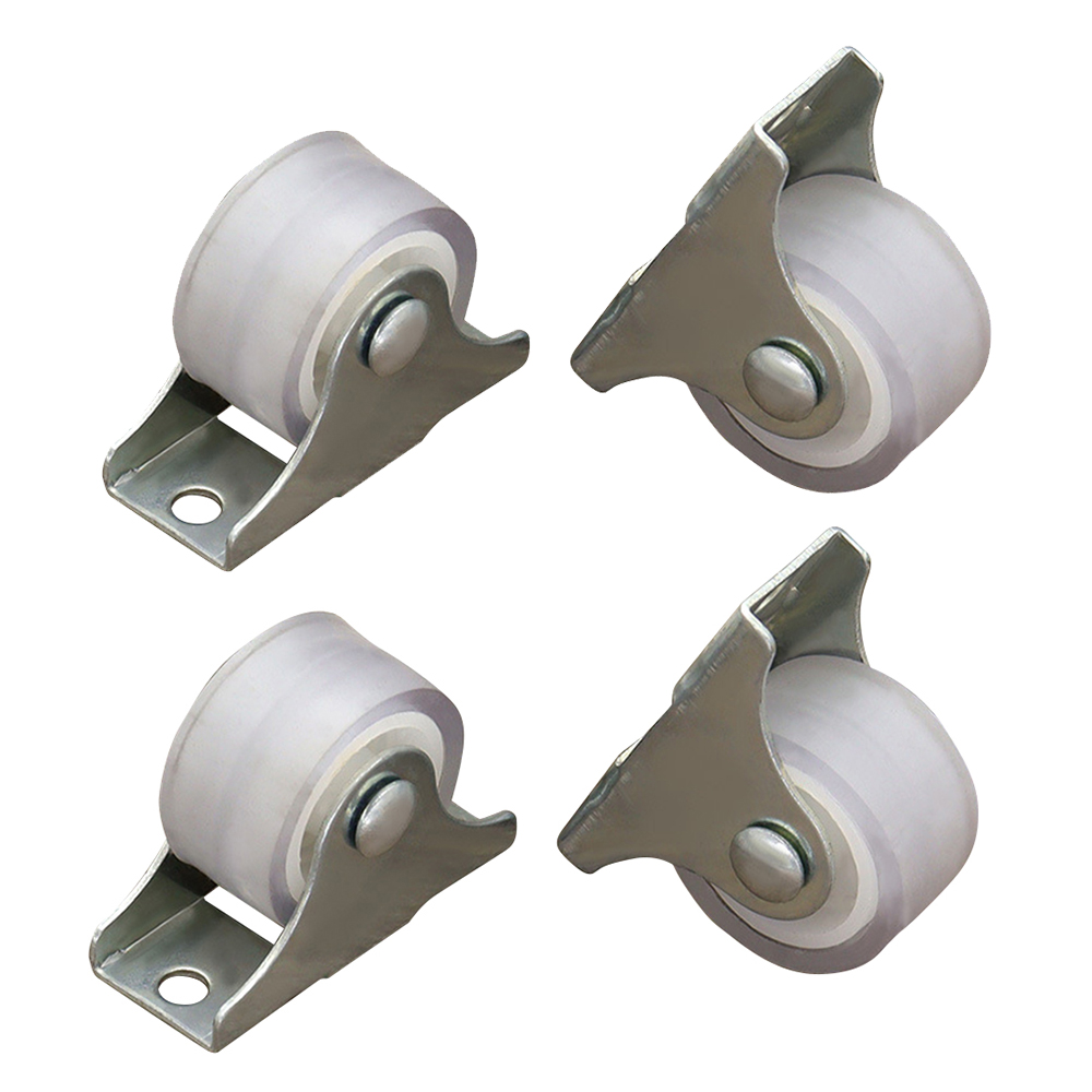 4Pcs White Rail Fixed Casters  - огляд і ціна Furniture Rails Hardware