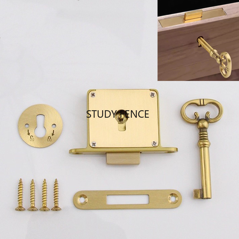 1PC Antique Metal Drawer Lock  - огляд і ціна Furniture Hardware Accessories