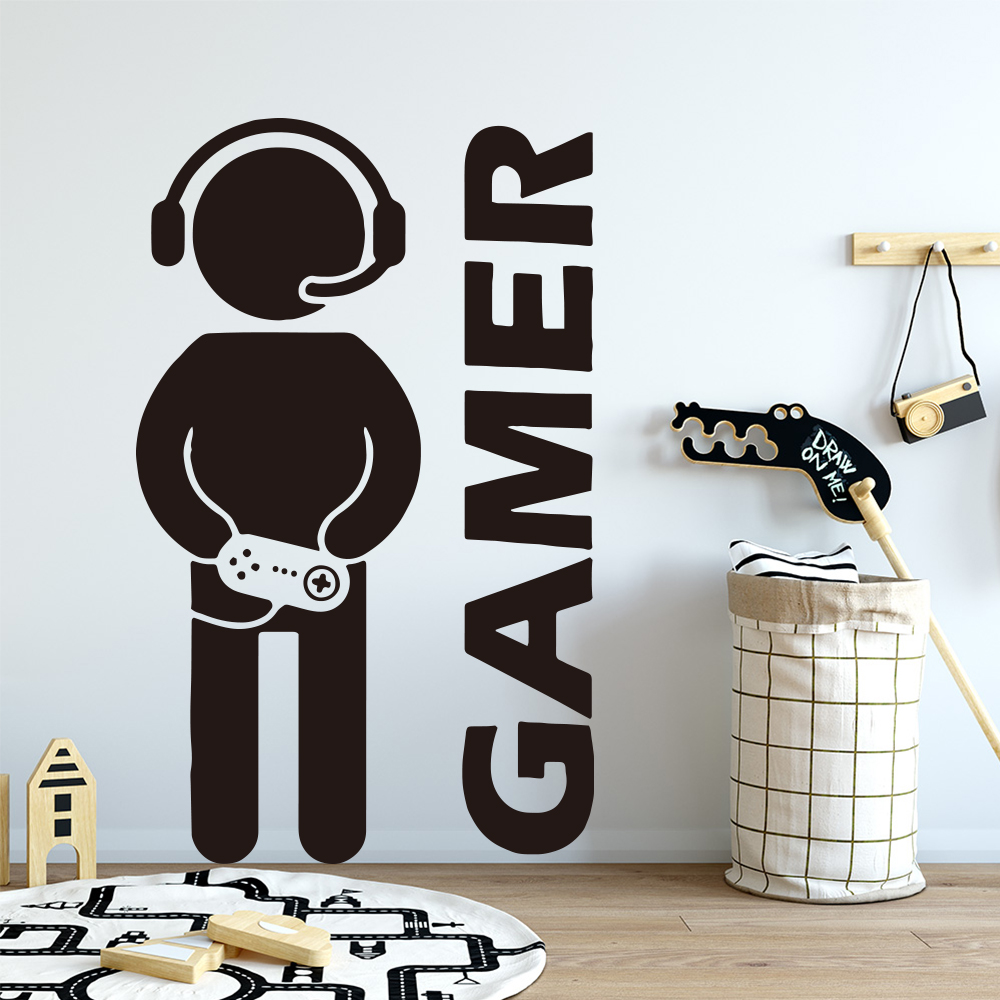 1pc Gamer Wall Art Decal For K - огляд і ціна Furniture Joint Hardware